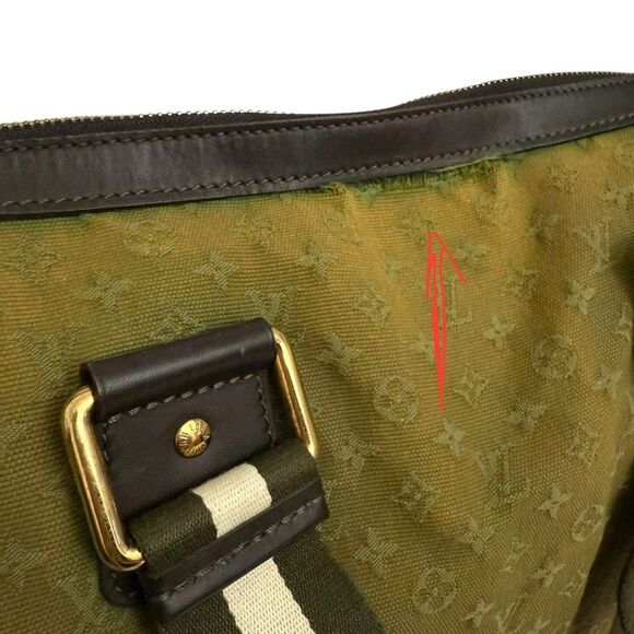 Louis Vuitton Unisex Large Monogram Canvas Mary Kate Tote Bag Green Khaki Travel - Picture 14 of 15